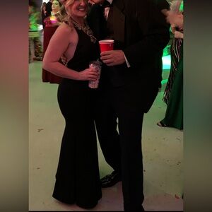 Johnathan Kayne Black Beaded Dress